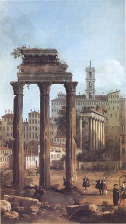 Canaletto Rome Ruins of the Forum looking towards the Capitol (mk25)