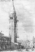 Canaletto The Piazzetta: Looking North, the Campanile under Repair bdr USA oil painting artist