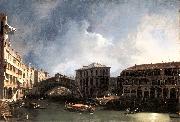 Canaletto The Grand Canal near the Ponte di Rialto sdf oil painting