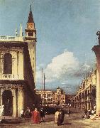 The Piazzetta, Looking toward the Clock Tower df, Canaletto