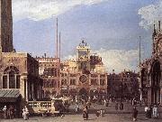 Canaletto Piazza San Marco: the Clocktower f oil painting reproduction