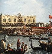 Canaletto Return of the Bucentoro to the Molo on Ascension Day (detail) d oil painting