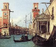 Canaletto View of the Entrance to the Arsenal (detail) s oil painting on canvas