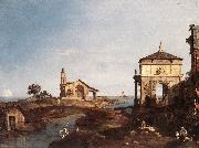 Canaletto Capriccio with Venetian Motifs df oil painting on canvas