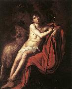 Caravaggio St John the Baptist fdg USA oil painting artist