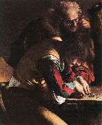 Caravaggio The Calling of Saint Matthew (detail) dsf oil