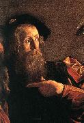 Caravaggio The Calling of Saint Matthew (detail) fg USA oil painting artist