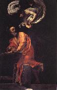 Caravaggio The Inspiration of Saint Matthew df painting