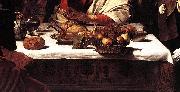 Caravaggio Supper at Emmaus (detail) fdg oil