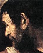 Caravaggio Supper at Emmaus (detail) d USA oil painting artist