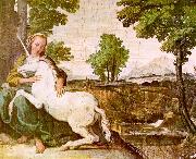 Domenichino The Maiden and the Unicorn USA oil painting reproduction