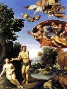 Domenichino Adam and Eve sfw oil painting
