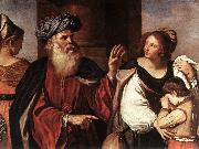 GUERCINO Abraham Casting Out Hagar and Ishmael sg oil painting on canvas