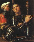 Warrior with Shield Bearer, Giorgione