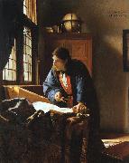 JanVermeer The Glass of Wine painting