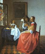 A Lady and Two Gentlemen, JanVermeer
