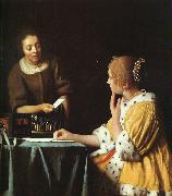 Lady with her Maidservant, JanVermeer