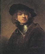 Rembrandt Self Portrait as a Young Man oil