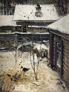 A.K.Cabpacob Yard-Winter painting