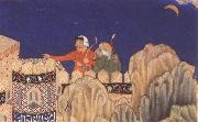 Bihzad The Crescent moon turned downwards oil painting reproduction