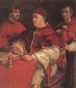Raphael Portrait of Pope Leo X with Cardinals Guillo de Medici and Luigi de Rossi oil painting