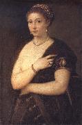 Titian The Girl in the Fur oil painting on canvas