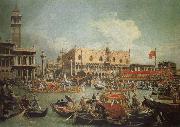 Canaletto The Bucintoro in Front of the Doges- Palace on Ascension Day USA oil painting artist