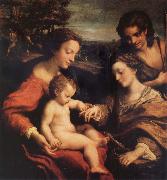 Correggio The marriage mistico of Holy Catalina with San Sebastian USA oil painting artist