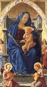 MASACCIO The Virgin and Child with Angels oil