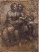 Raphael The Virgin and Child with Saint Anne and Saint John the Baptist painting