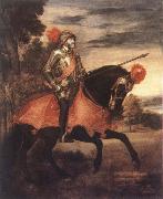 Titian Empeor Charles V at Muhlbeng oil painting on canvas