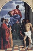 Titian St Mark with SS Cosmas,Damian,Roch and Sebastian USA oil painting artist