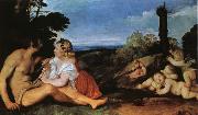 Titian THe Three ages of Man oil painting reproduction
