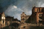 Canaletto Santi Giovanni e Paolo and the Scuola di San Marco painting