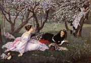 J.J.Tissot Spring oil painting reproduction