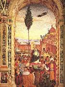 Aeneas Piccolomini Arrives to Ancona, Pinturicchio