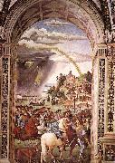 Aeneas Piccolomini Leaves for the Council of Basle, Pinturicchio