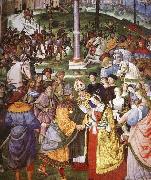 Aeneas Piccolomini Introduces Eleonora of Portugal to Frederick III, Pinturicchio