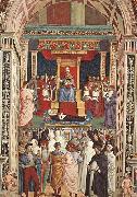 Pinturicchio Pope Aeneas Piccolomini Canonizes Catherine of Siena USA oil painting artist