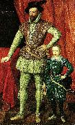 Anonymous sir walter raleigh and his son oil painting on canvas