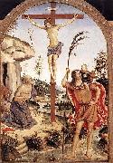 The Crucifixion with Sts. Jerome and Christopher,, Pinturicchio