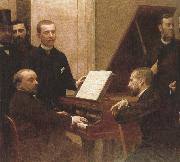 plato around the piano  by henri fantin latour oil painting on canvas