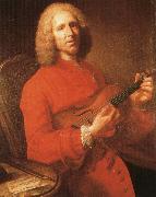 rameau jean philippe rameau with his violin, a famous portrait by joseph aved oil painting reproduction