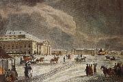 tchaikovsky the square in front of the mariinsky theatre in st petersburg in USA oil painting artist