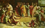 Raphael the death of ananias painting