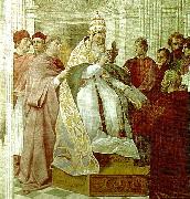 Raphael pope gregory ix handing painting