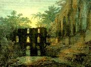 J.M.W.Turner the dormitorg and trancept of fountain's abbey-evening painting