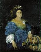 Titian Portrat der Laura de Dianti oil painting on canvas