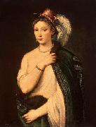 Titian Female Portrait. oil painting on canvas
