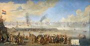 Anonymous The naval battle near Livorno, 14 March 1653: incident of the first Anglo-Dutch War. USA oil painting artist